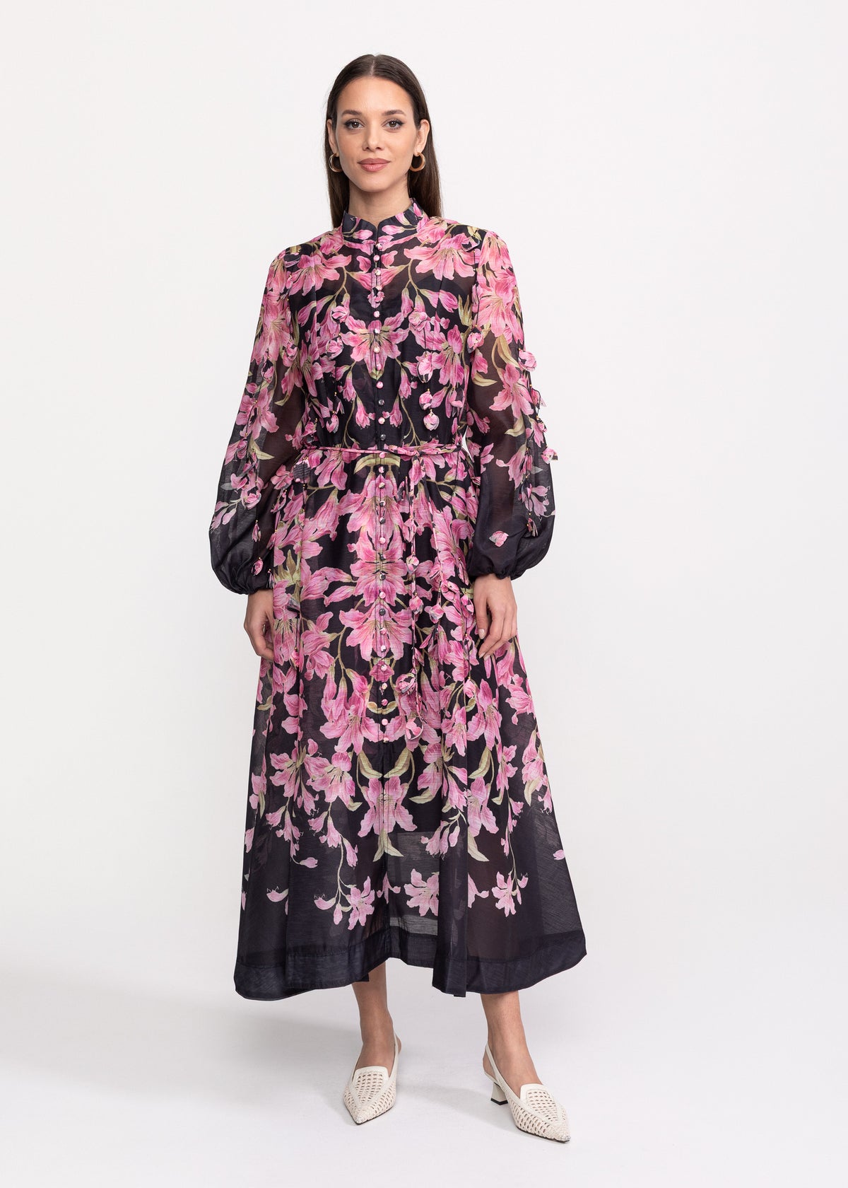 Rochie Midi cu imprimeu floral amplu