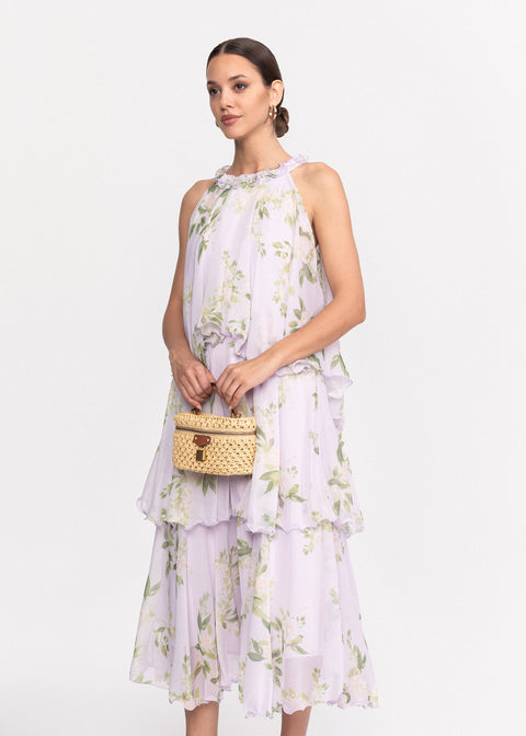 Rochie Midi vaporoasa cu croiala ampla
