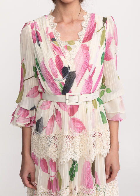 Long Floral Print Dress