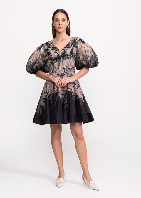 Rochie cu imprimeu floral rafinat