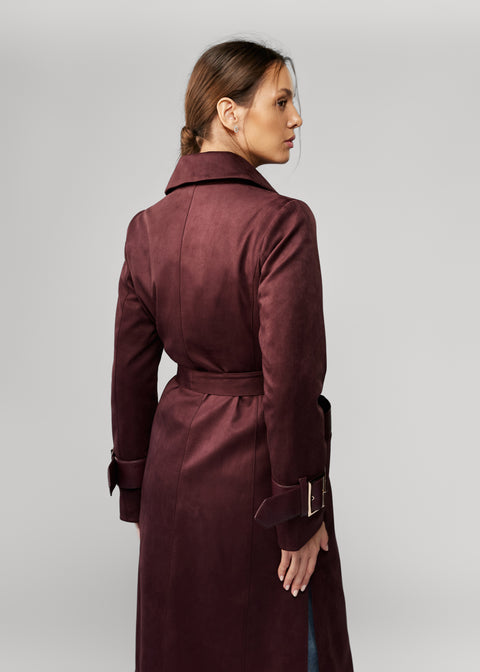 Trench din piele intoarsa Anna