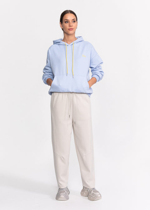 Pantaloni din bumbac cu talie elastica si buzunare laterale 9806