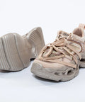 Adidași nude futurist cu glitter și talpă decupată tip chunky – Urban Shine – AnnaLaFaet