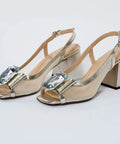 Pantofi din piele naturală cu plasă transparentă și accesoriu cu cristale – feminitate și rafinament într-un design delicat