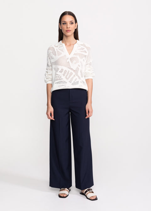 Pantaloni eleganti cu talie inalta