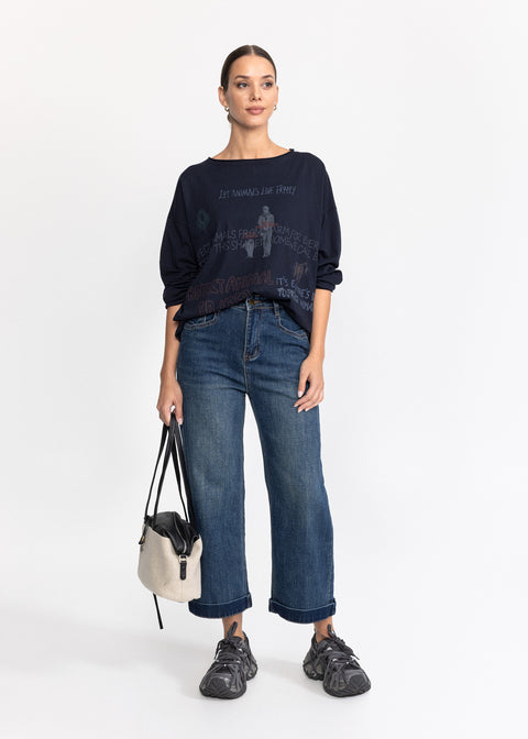 Bluza casual cu decolteu rotund 60858