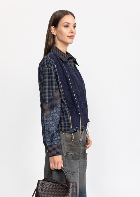 Camasa cu vesta din tricot