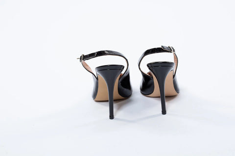Pantofi verde lac cu vârf metalic auriu și toc subțire de 10 cm – eleganță distinctă AnnaLaFaet
