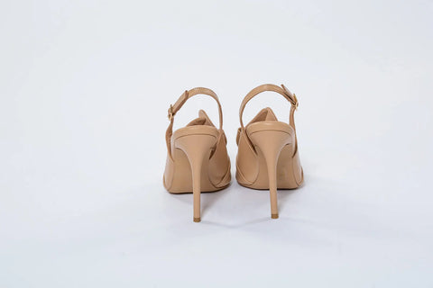 Pantofi din piele naturală nude cu toc înalt de 11 cm – puterea eleganței autentice