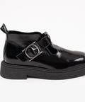 Pantofi damă, din piele lăcuită cu catarama, talpa 4cm