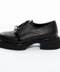 Pantofi loafers negri cu platformă discretă - Annalafaet