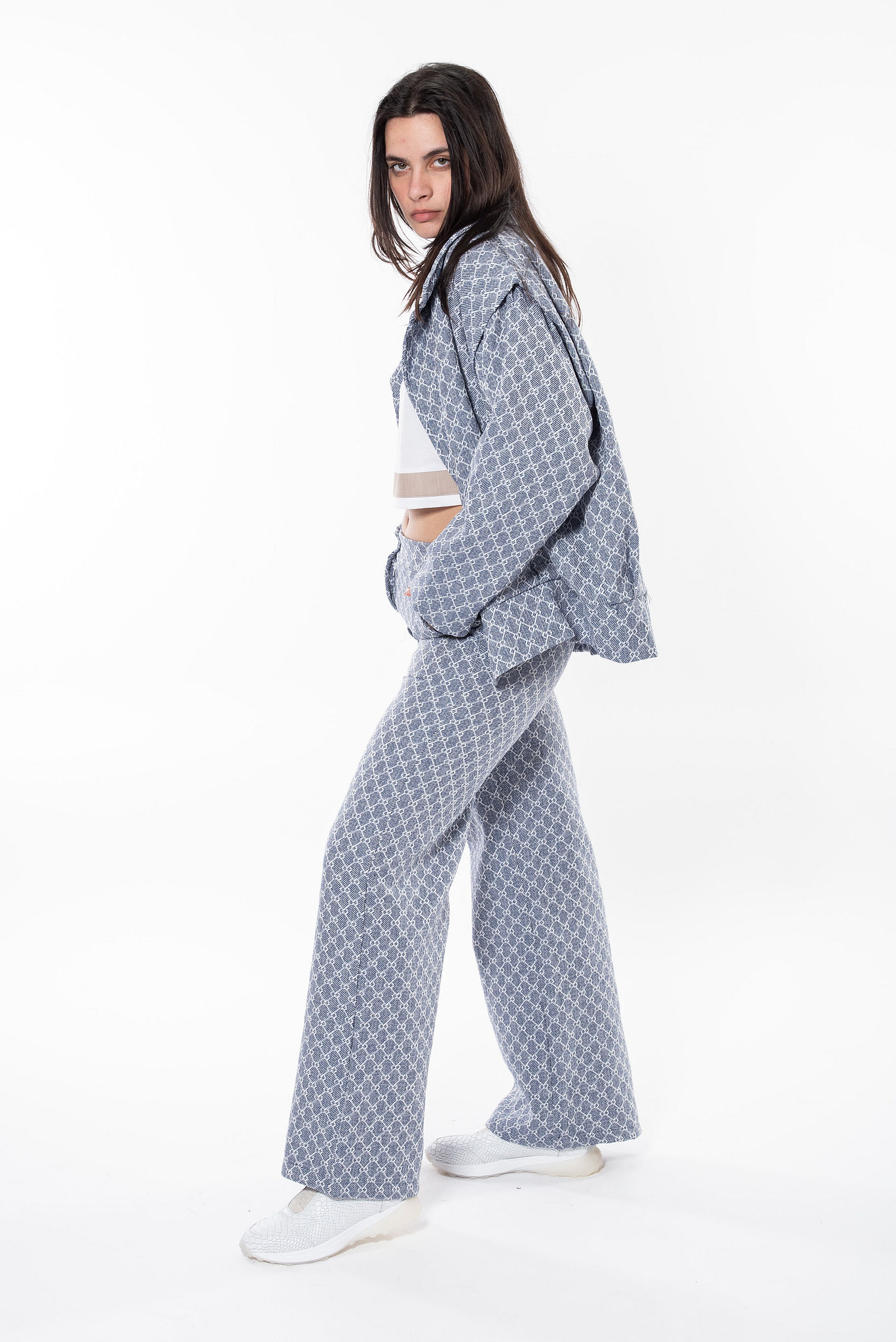 Costum jacheta si pantaloni blue