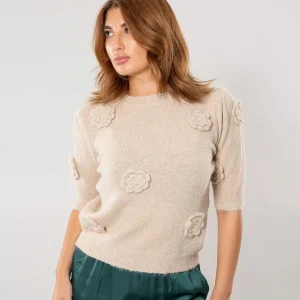 Bluză tricotată cu flori