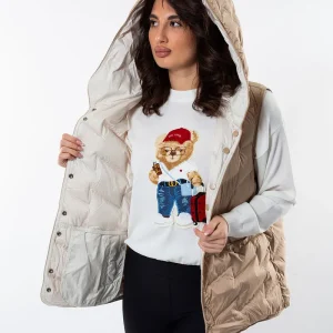 Vesta umpluta cu puf,double face